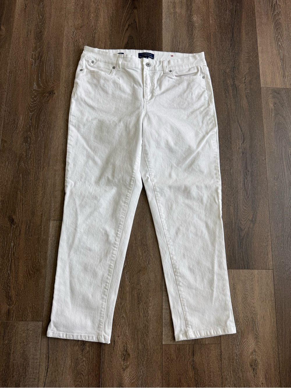 Talbots Women’s White Straight-Leg Jeans Size 12